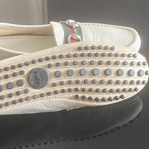 Authentic 500 BY Gucci Web Horsebit Genuine Leather Driving Loafers Size 39 - Picture 4 of 8